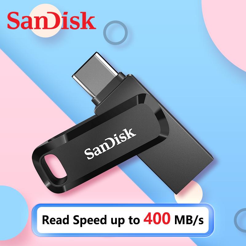 SanDisk 128 ГБ otg usb type c Флешка 64 ГБ 256 ГБ 512 ГБ Ultra Dual GO OTG Флешка оригинальная sandisk usb Карта памяти U Диск для телефона Type C Ноутбук