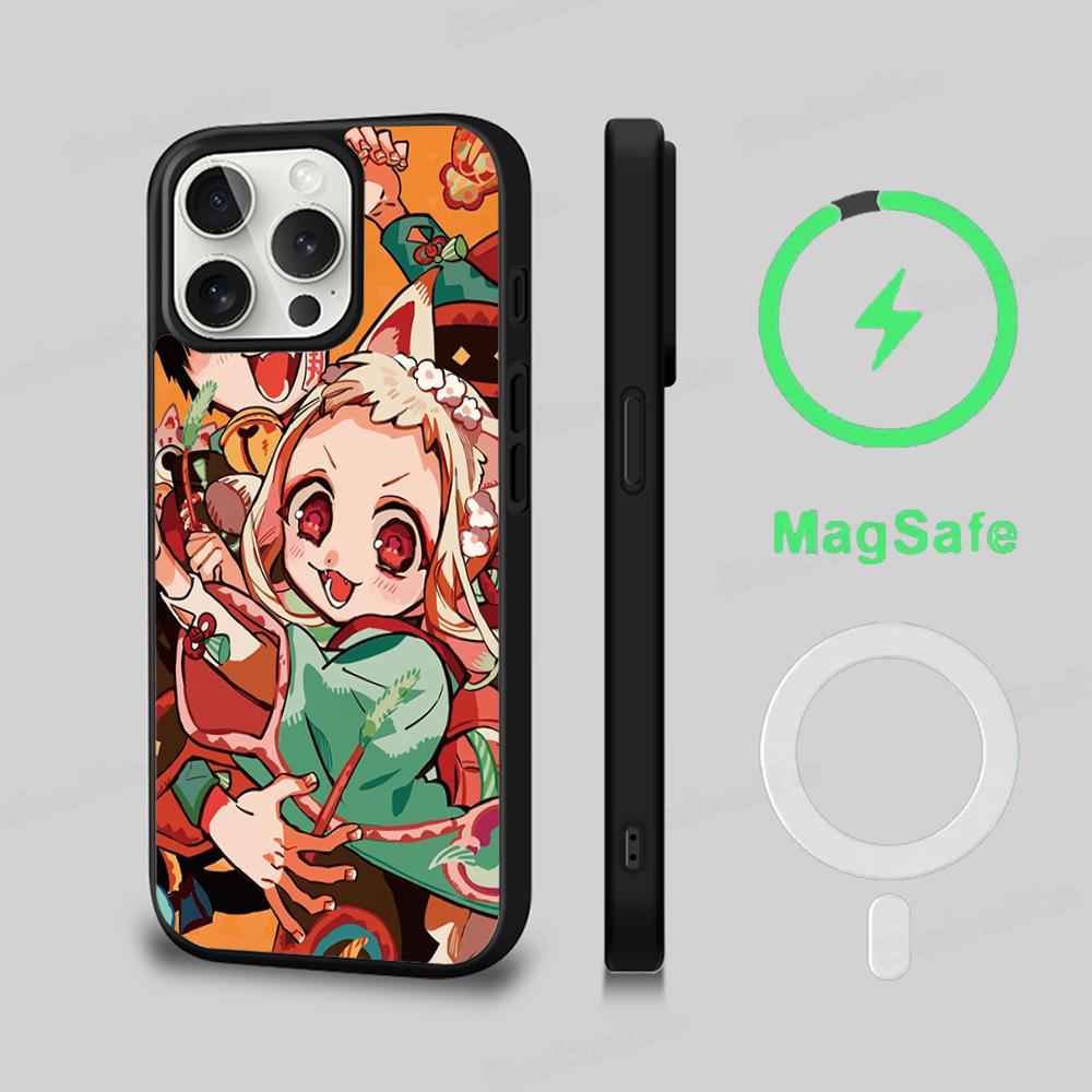 Туалетный Ханако-кун Чехол для телефона Магнитный чехол Для IPhone 16 14 13 12 11 15 Pro Max Plus Для Magsafe Беспроводная зарядка Чехол
