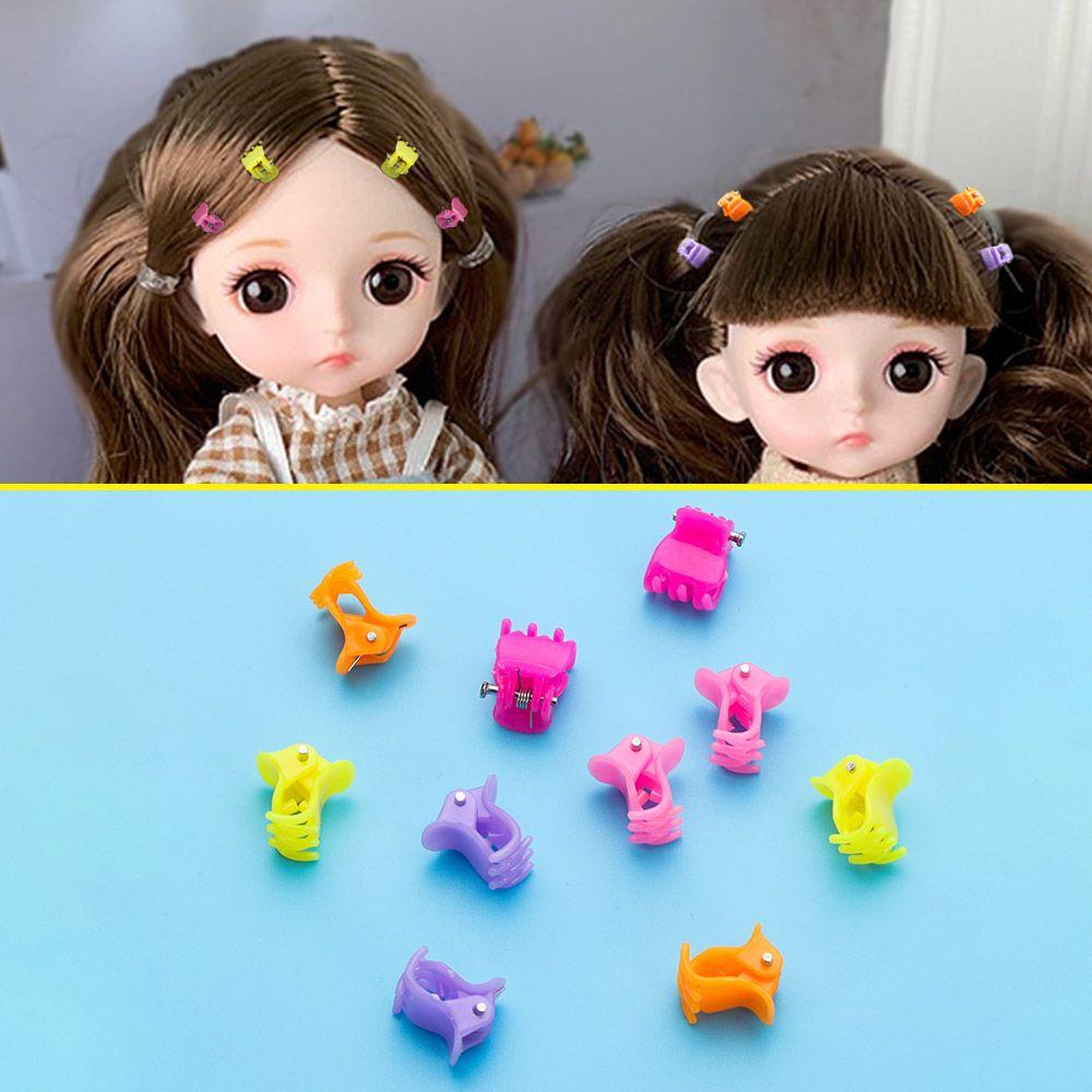 10Pcs 1cm Girl Gift DIY Doll Accessories Children Hair Clips Dolls Headwear Kid Head Wear Doll Clip