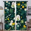 Цветочные шторы с изображением собаки для спальни, современные шторы для гостиной, 2 шт., декоративная затемняющая занавеска на Хэллоуин, разделительная штора