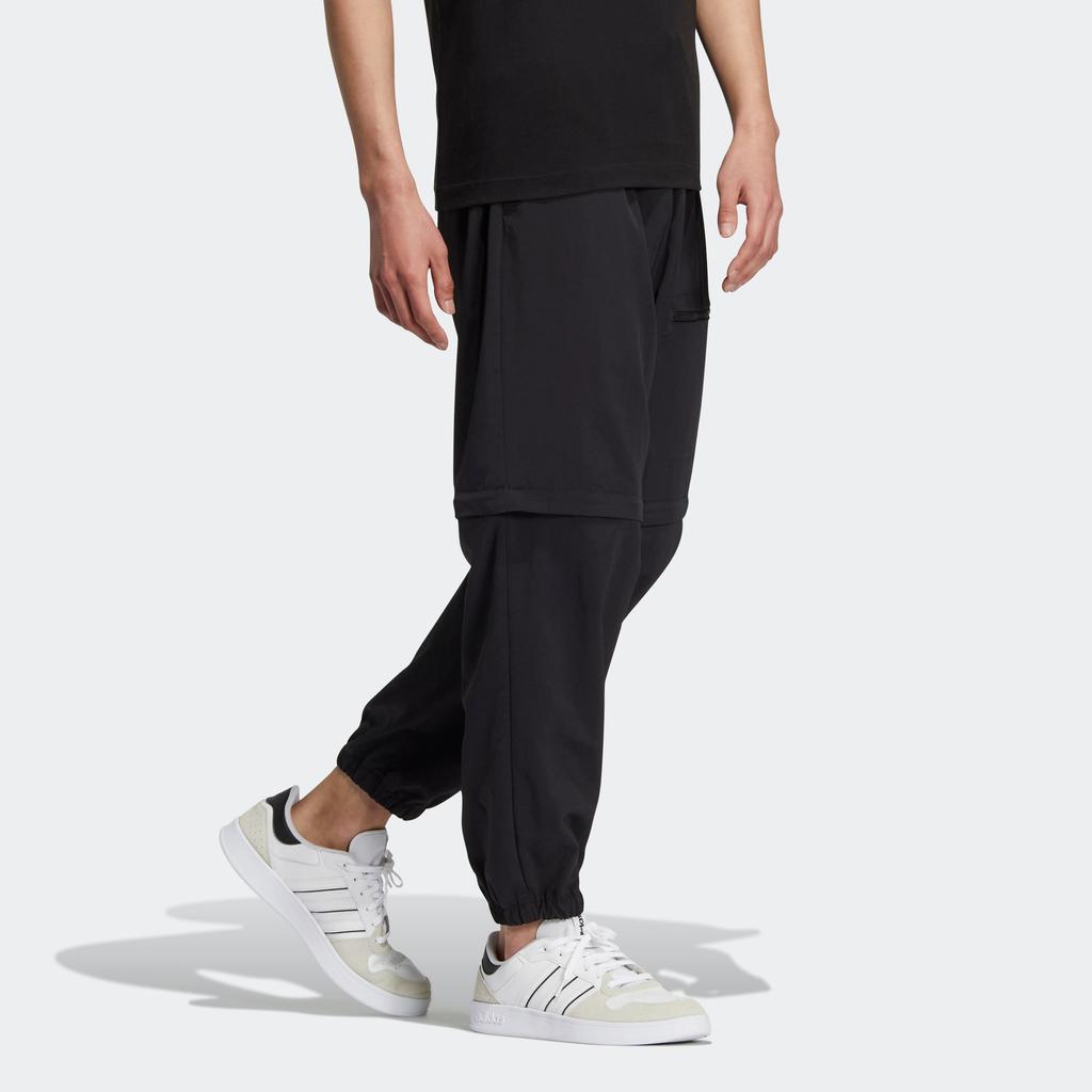 Adidas Мужские джоггеры на молнии с принтом логотипа Neo, черные HN0043