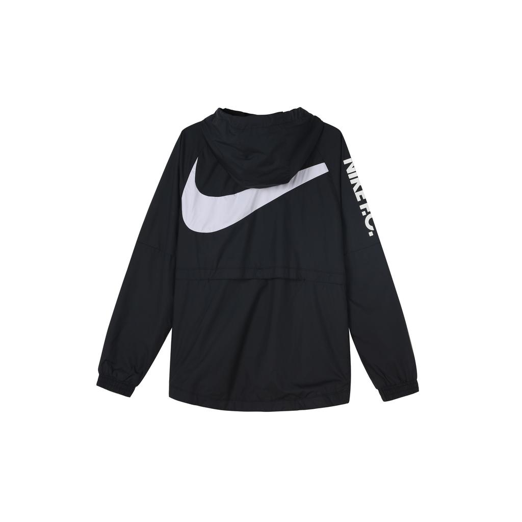 Nike ФК. Мужская тканая спортивная куртка с капюшоном на молнии, дышащая, для футбола, Черная CD6771-011