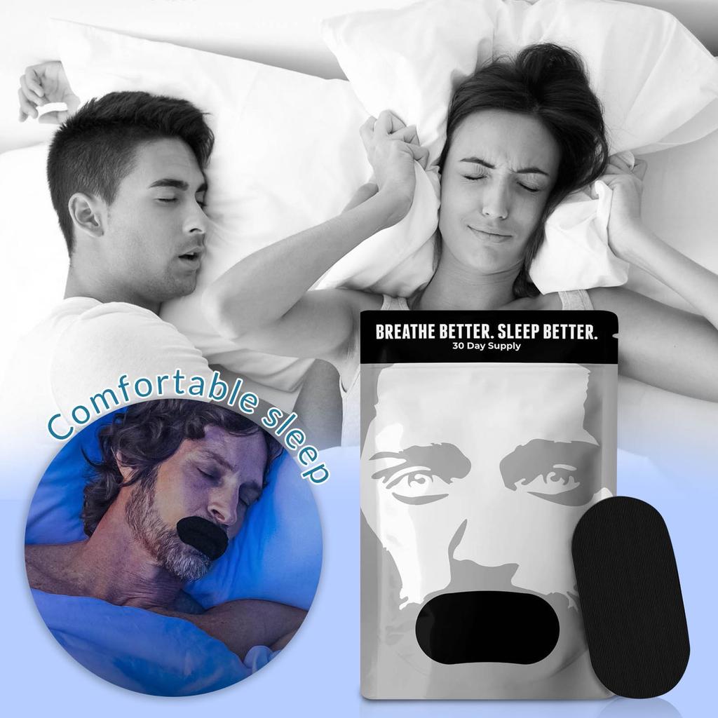 Легко наносимые полоски для сна - дышащие ленты для сна с удобным клеем - 1 упаковка (30 лент)
