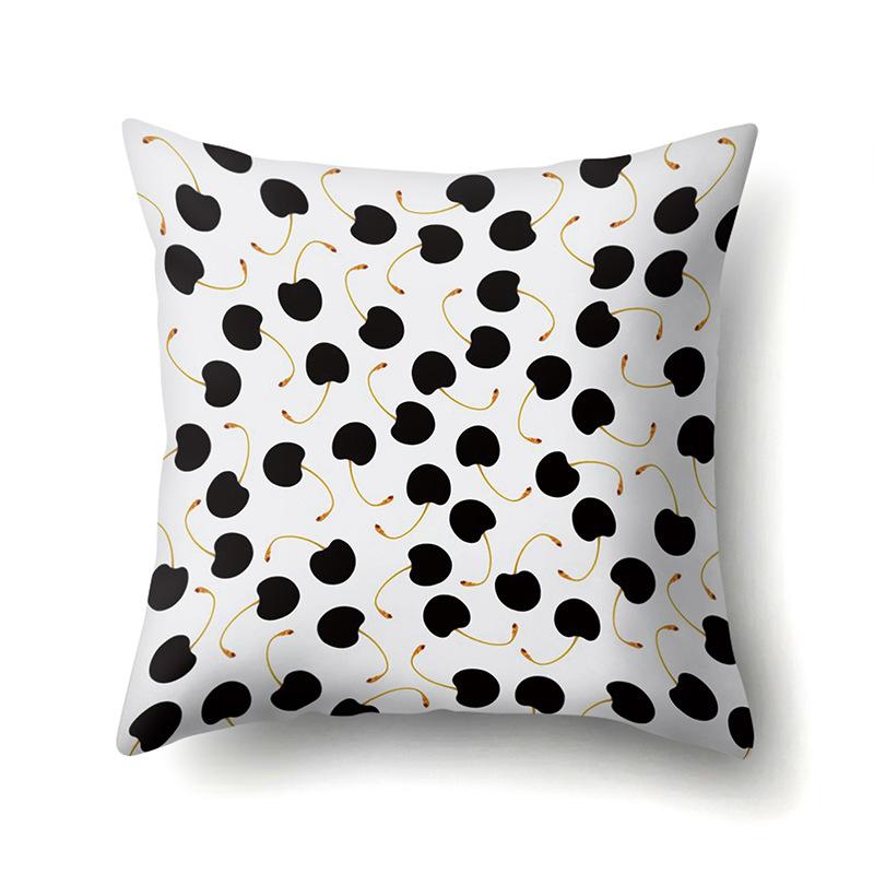 Polyester Pillow Case Automobile Decoration Home Printed Pillow Case Waist Cushion Cover Car Cushion Head Cushion Cover