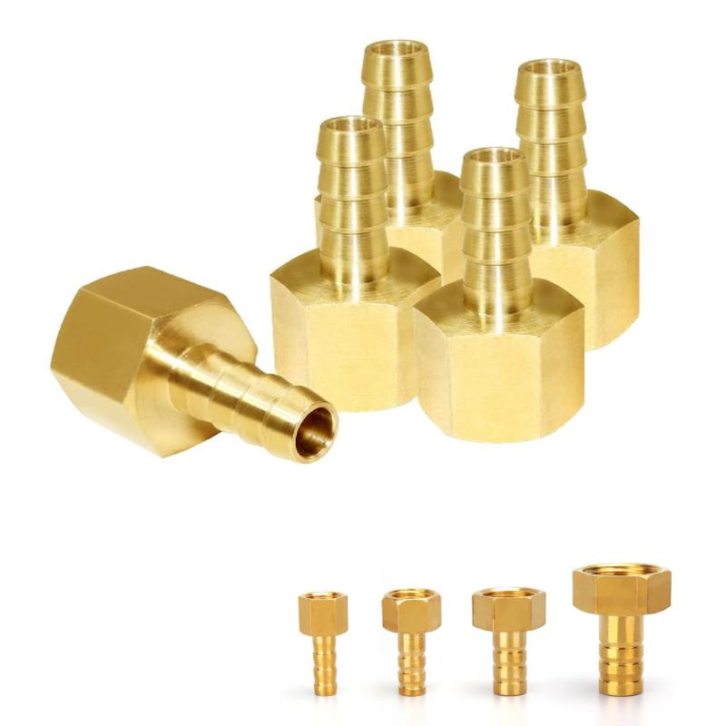 Латунный шланговый фитинг муфта 6 8 10 12 14 16 мм штуцер хвостовик 1/8 1/4 3/8 1/2 внутренняя резьба медный соединитель соединение муфта адаптер