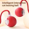 Smart Interactive Ball for Cats Silicone Material Electric Rolling Ball Pet Cat Toys With Long Tail Teaser USB Rechargeable