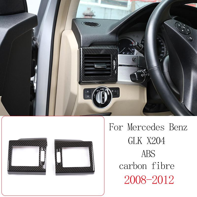 Для Mercedes Benz GLK X204 2008-2015 ABS Карбоновое волокно Декоративная панель Центральной консоли автомобиля Наклейка Аксессуары для интерьера автомобиля