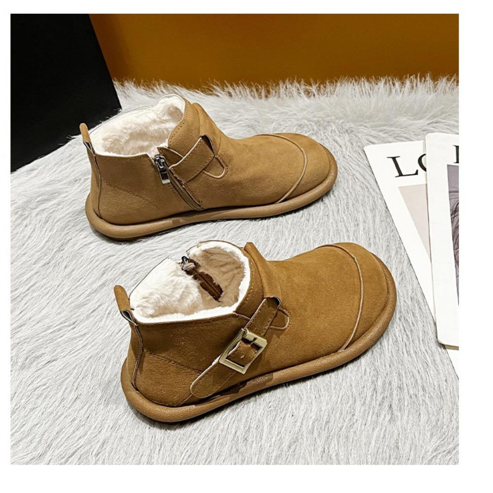 Зимние ботинки Zapatos Mujer Mori System Retro Cowhide Casual College Versatile Short Women's Boots Frosted Leather England Single