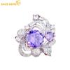 Classic Copper Alloy Zircon Ring Ladies Jewelry Wedding Promise Party Gift