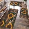 1Pcs Anti Fatigue Kitchen Rugs, Sunflower Print Waterproof Non-Slip Thick Cushioned Kitchen Mat Heavy Duty Comfort Standing Mat for Kitchen