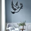 Dove of Peace Olive Branch Metal Wall Art  Elegant Olive Branches and Peace Dove Design for Serene Home Décor and Inspirational