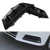 2pcs for S4 Style Glossy Black Front Bumper Fog Light Grilles for A4 B9 2017‑2018