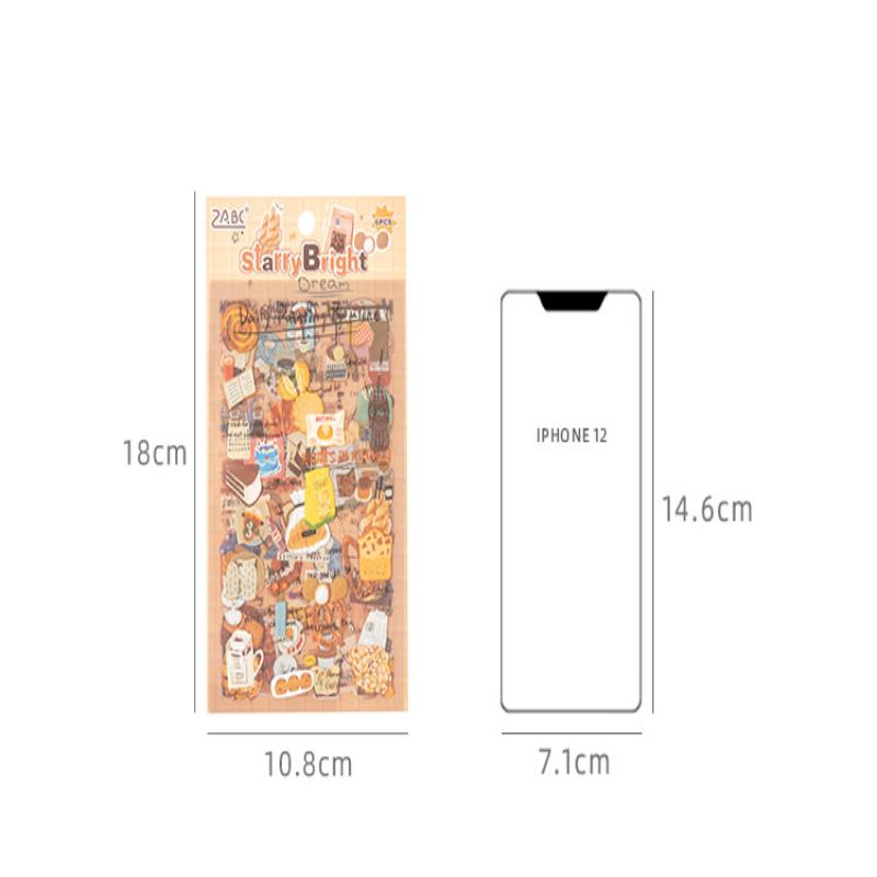 6 штук наклеек для планера 'Любовное письмо' - Милые питомцы, водонепроницаемые наклейки для DIY поделок, журнала, скрапбука, бутылок для воды, ноутбуков