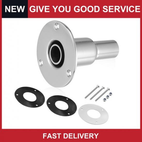 Universal Straight Thru Hull Exhaust Skin Fitting with Screws and Nuts Pack of 1