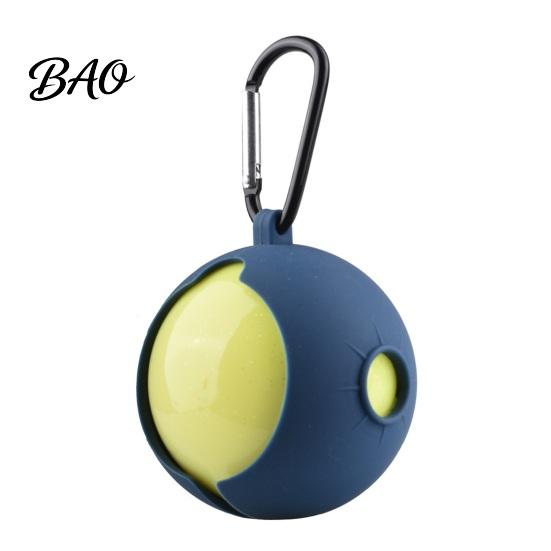 Golf Ball Travel Case Silicone Cover with Carabiner, Portable Standard Holder, Flexible Carrier Protective Sleeve, Accessories, Gift for Golfers