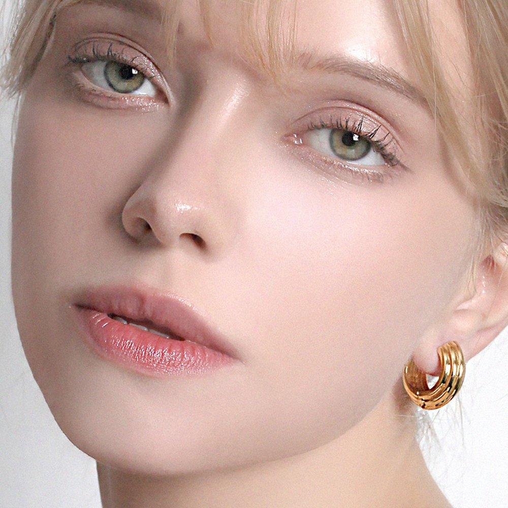 14K G.F. Nez One-Touch Ring Earrings Ea2170