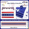 4th of July Decorations American Flag Bunting Patriotic Door Decor Outdoor Porch