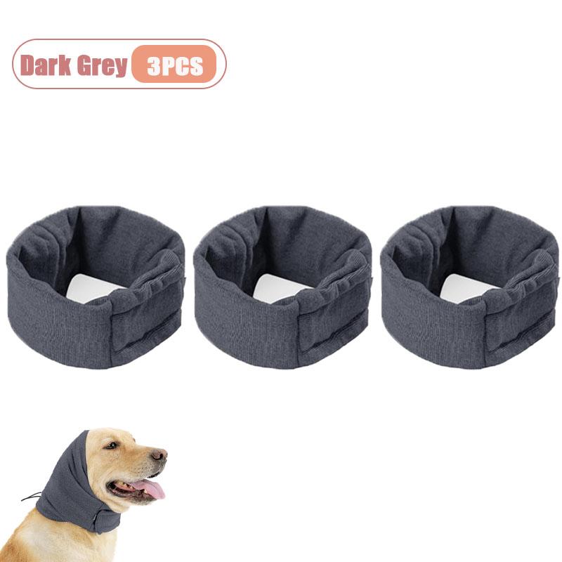 Quiet Ears for Dogs Adjustable Calming Snood Warm Fleece Lining Multifunctional Anxiety Relief Pet Scarf for Noise Protection
