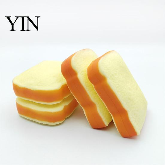 Anxiety Relief Gadget 1/2Pcs Simulated Toast Stress Toy, Sliced Bread Squeeze Sensory Fidget Toy Soft Stretchy Fake Food for Kids Teens Adults