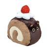 Hot Selling New Children's Toys Cute Kitten Strawberry Chocolate Swiss Roll Creative Plush Doll