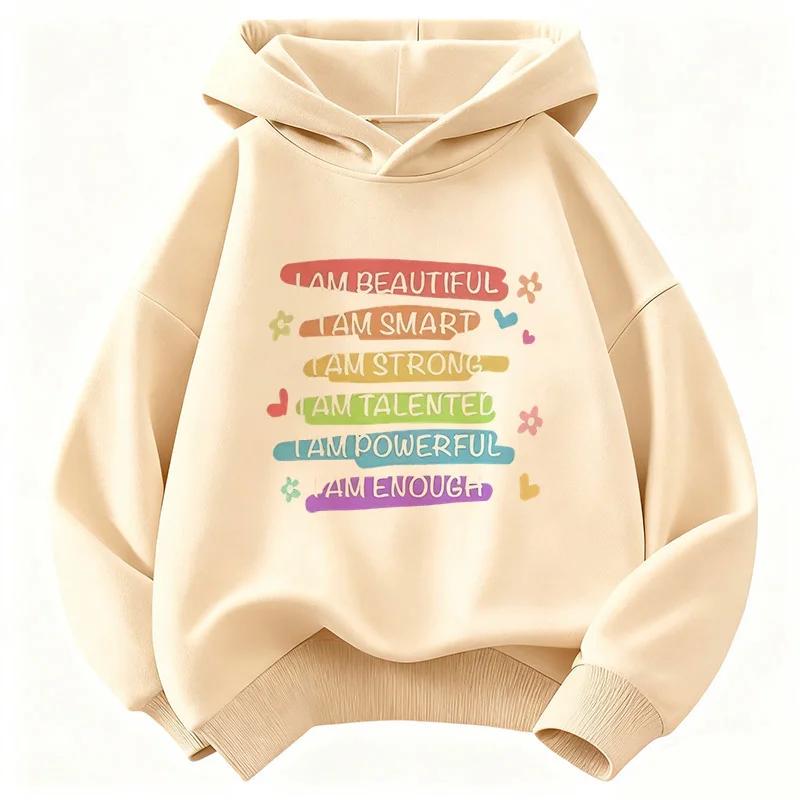 Fall and Winter Best-Selling Children's Hooded Sweater - Korean-style Cute Letter Pattern Boys' and Girls' Pullover Sweatshirt