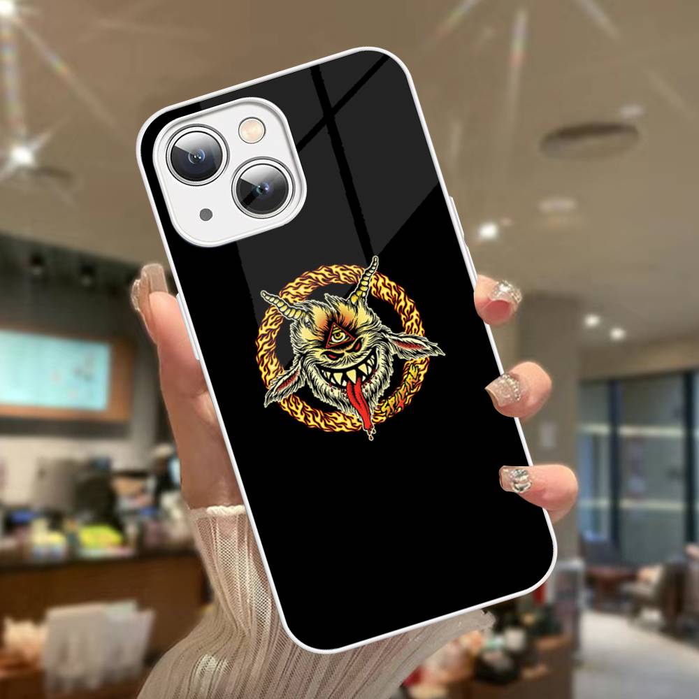Модный скейтборд S-Spitfire для iPhone 14 13 12 Mini 11 Pro XS Max X XR 14 Plus Закаленное стекло