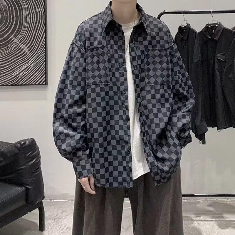 2024 Повседневная рубашка с длинным рукавом Ins Свободная рубашка Мужская летняя тенденция Универсальная повседневная куртка