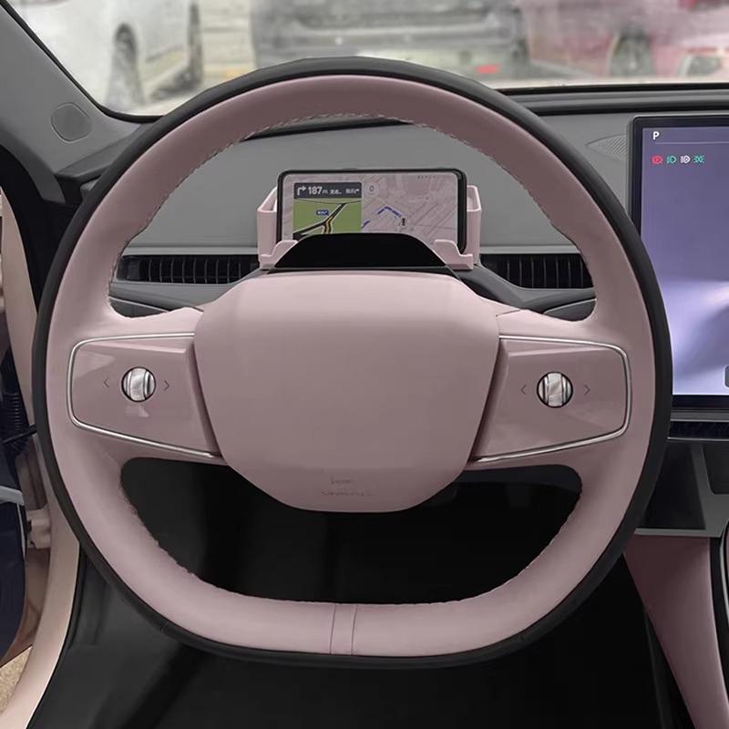 For XPeng Mona M03 2025 Dashboard Mobile Phone Holder Dawn Purple Storage Box Car Interior Modification Supplies Accessories