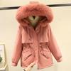 Parka Women's Plush and Thick Coat Winter Wear New Down Cotton Jacket