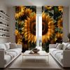 2 шт. зеленых листьев HD оттеняют занавески с подсолнухами. Желтые шторы с цифровой печатью, стиль украшения дома, гостиная.