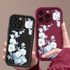 Для iPhone 16 Pro 15 Pro Max 14 13 12 11 XS XR 8 7 чехол с цветочным узором матовый TPU противоударный мягкий силиконовый чехол для телефона
