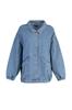 Women's Fashion New Jacket Black Pocket Detailed Oversize Denim Jacket