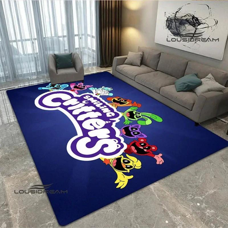 S-smiling critters Cartoon print carpet Non -slip carpet Yoga mat door mat photography props kitchen mat area rug birthday gift