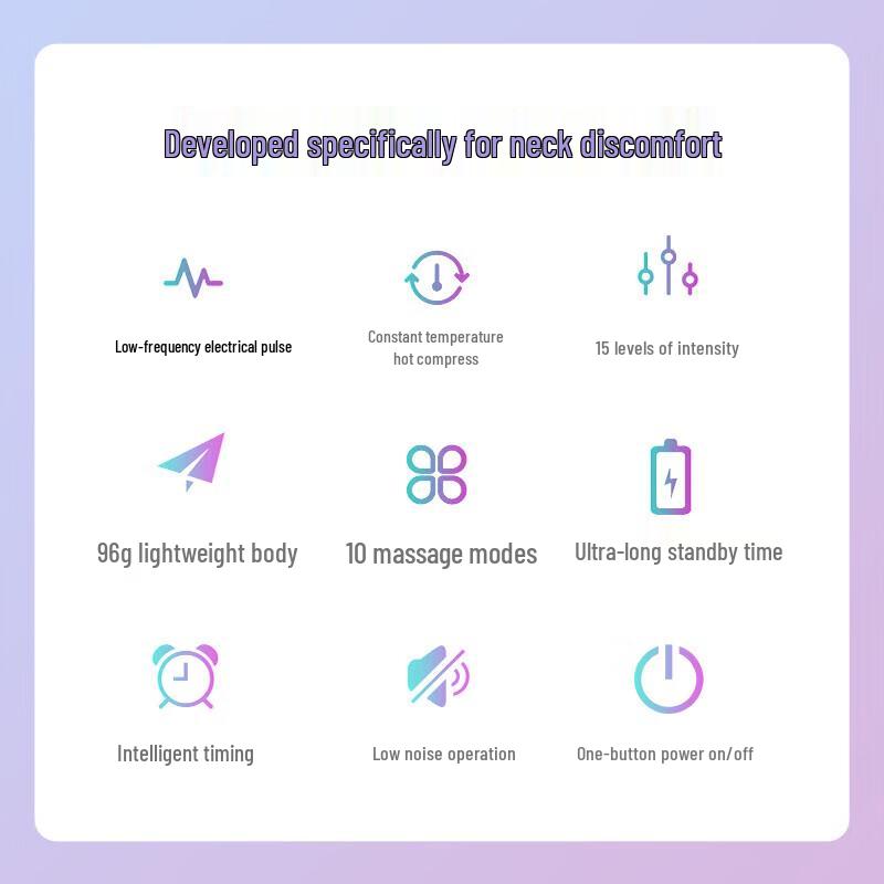 Smart Electric Pulse Neck Massager with Heat