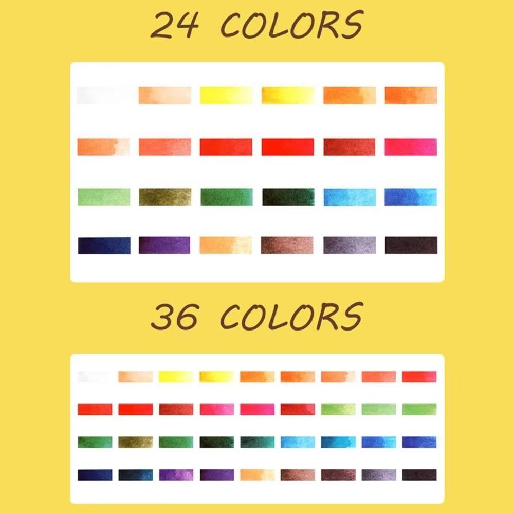 Professional Watercolor Pigment Kit 12/18/24/36 Colors DIY Painting Watercolor Kit Art Supplies