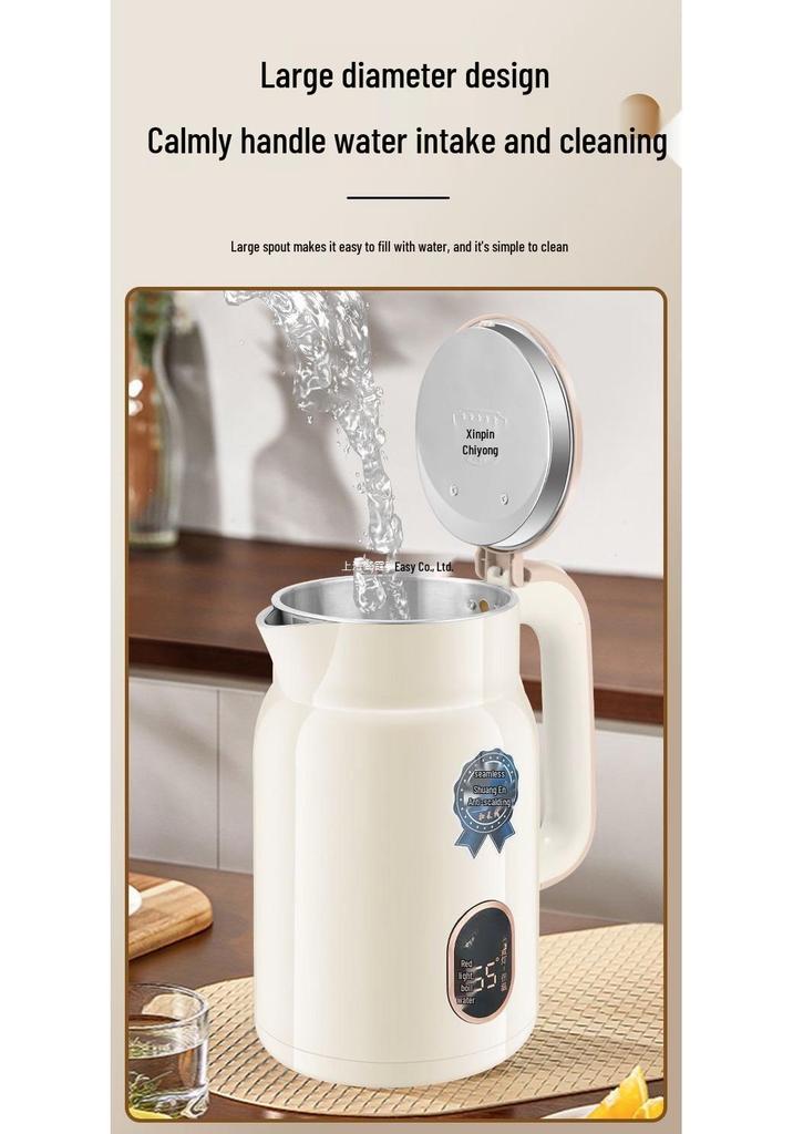 Stainless Steel Electric Kettle, Anti-Scald, Keep Warm, Durable Electric Water Boiler, Genuine Product