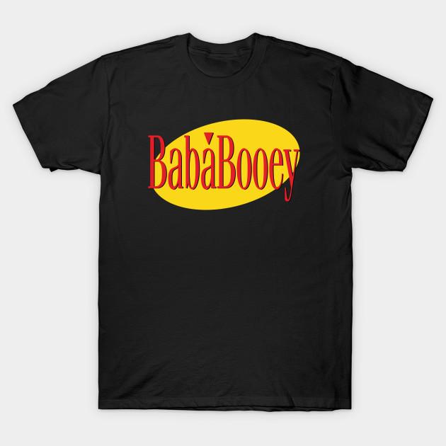 Asian Size Men Black Print T-shirt What'S The Deal With Baba Booey? No-Cut Heat Transfer Print Cotton Tshirt