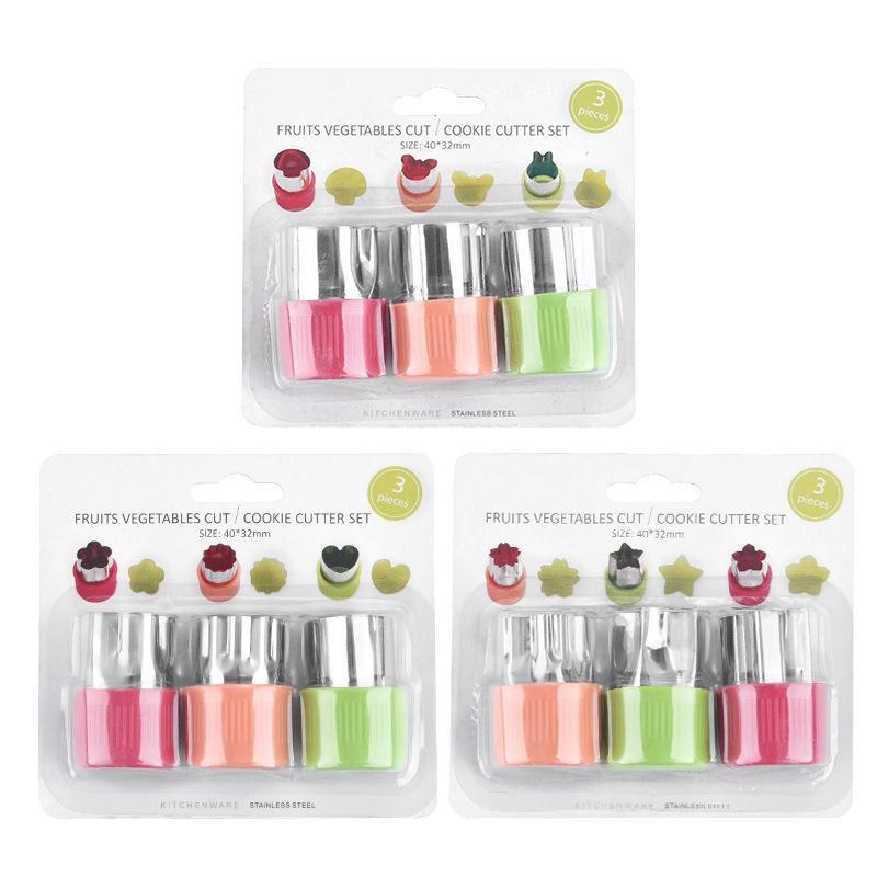 3/9 шт. Формочки для фруктов для детей, формочки для печенья и сэндвичей, набор формочек для овощей и хлеба, кухонные инструменты для бэнто