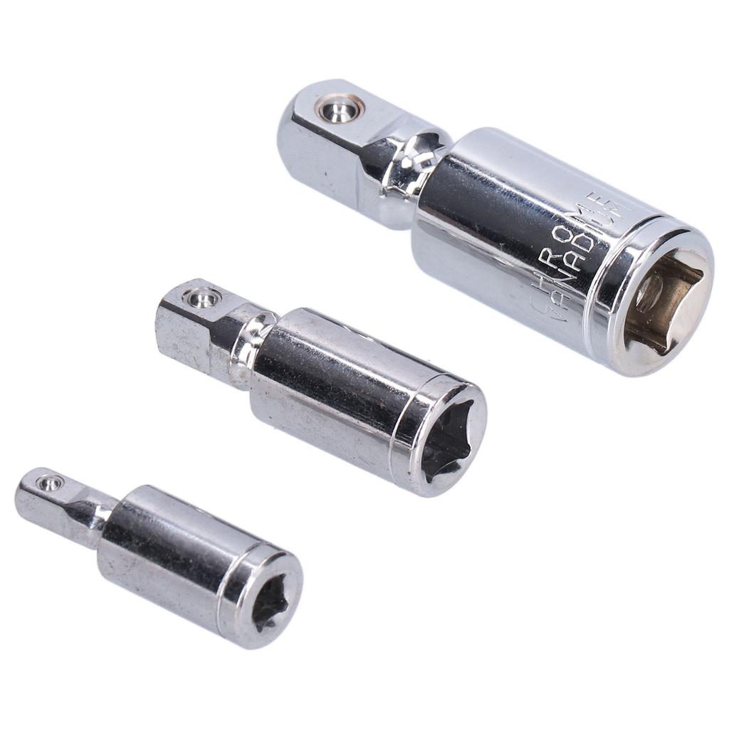 3 шт. Универсальный шарнирный адаптер для торцевых головок 1/2 3/8 1/4 Хром-ванадиевая сталь Инструмент-переходник для трещотки