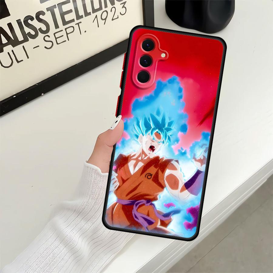 Чехол для Samsung Galaxy A34 A22 A24 A73 A21s A25 A26 A54 A53 A52 A56 A35 A36 Задняя крышка телефона Dragon Ball Цвет Гоку
