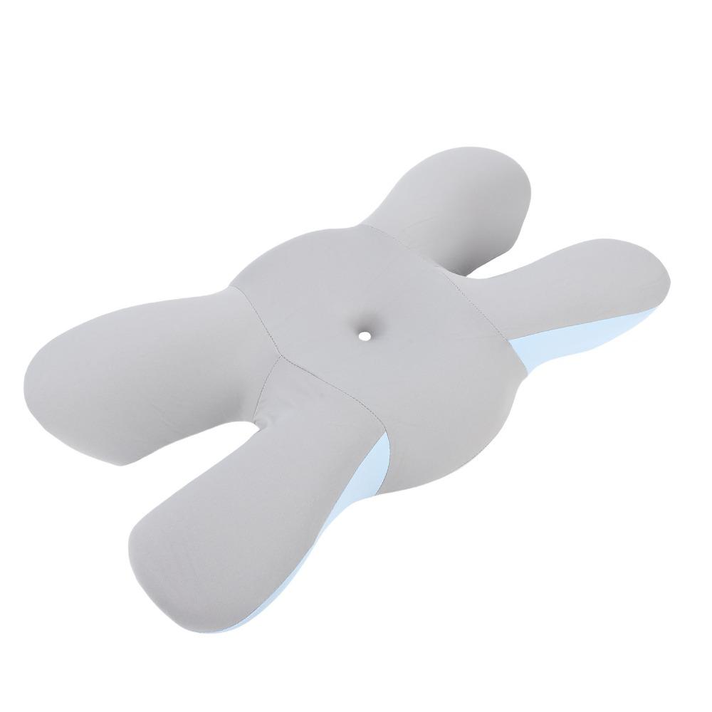 Blue Cervical Neck Pillow Polyester Fiber Bed Pillow Comfortable Ergonomic Pillow Home Use