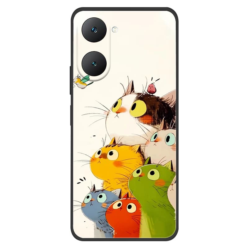 Case For Vivo Y28S Y18 Cases Y18E Y03 Y36T 4G 5G Y28E T3 Lite 5G Soft TPU Silicone Phone Cover For Vivo Y36T 4G Black Back Shell