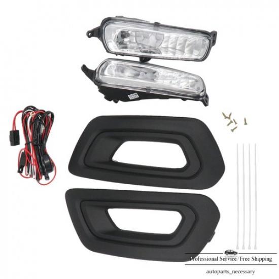 Both Left & Right Fog Lights W/Bezels Covers W/Bulbs For Ford Transit -2024