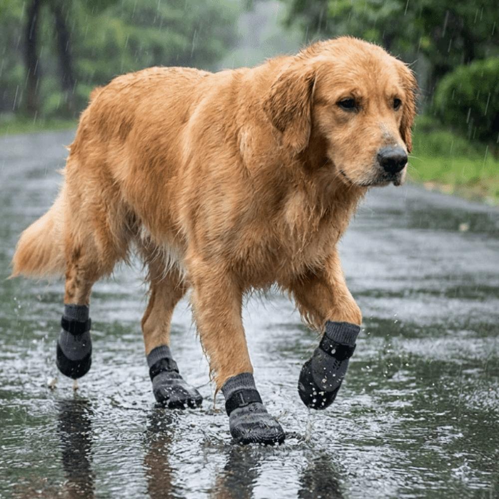 4PCS Wear Resistant Non-slip Pet Boots Dirt-Resistant Dog Foot Covers For Dogs Cats