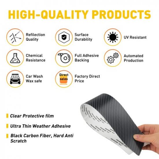 For Honda Civic Sedan 2006-11 Carbon Fiber Pillar Post Door Trim Accessories EXV