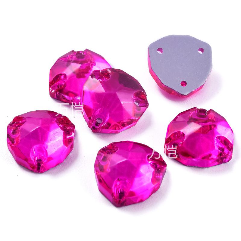 Розово-красный B Стекло Пришивной Страз, Плоское Дно Капля Воды Спутник Специальной Формы Плоская Пряжка Сделай Сам Аксессуары для Одежды Страз Наклейка Страз