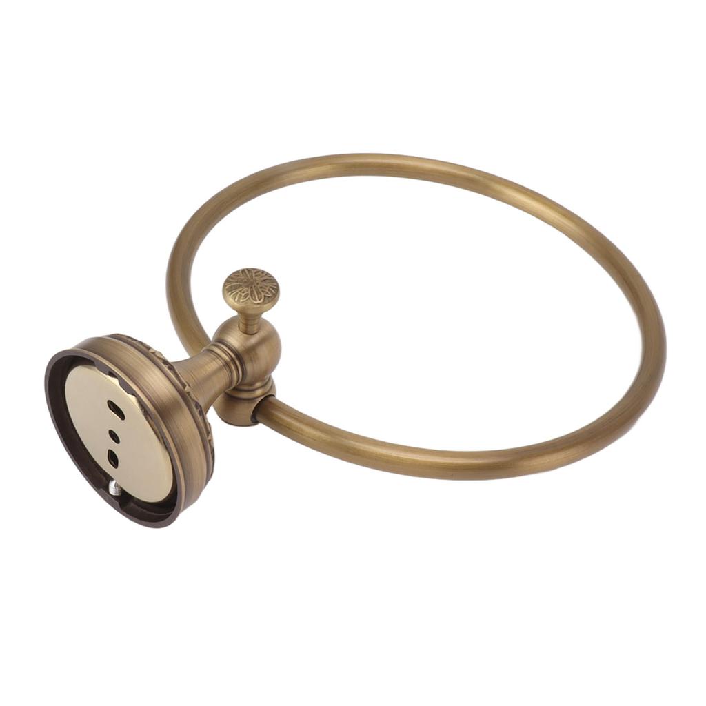 Bath Towel Ring Copper Round Wall Mounted Hand Shower Towel Holder Rack for Bathroom 980830
