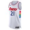 Dri-Fit NBA Philadelphia 76ers 2024/25 AU 21 Удобная Простая Универсальная Без рукавов Майка для баскетбола с буквами Мужские топы Белый FQ4478-100