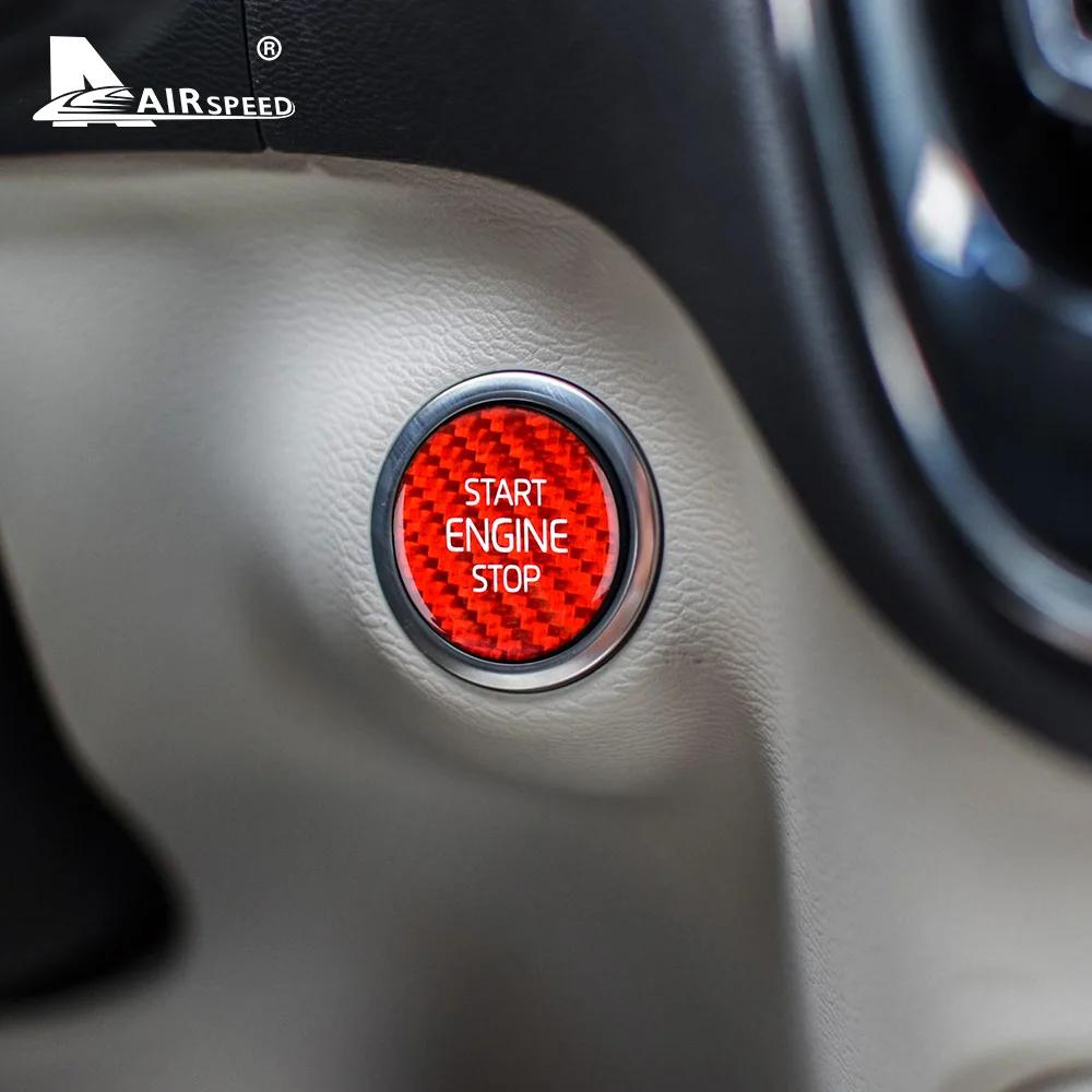 for Volvo XC40 Real Carbon Fiber Car Engine Start Button Sticker Car Accessories Interior Trim Ignition Device Cover Decal