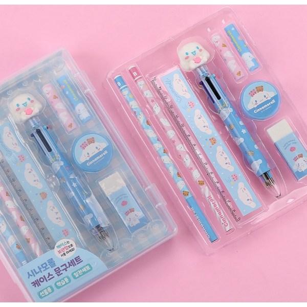 Sanrio Case Stationery Set Cinnamon Roll, Blue, 1 Set